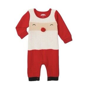 Holiday Time Santa Romper  Size 0-3 Months